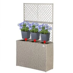 Polyrattan Blumenkasten Mit Rankgitter Creme -GartenMeister Verkäufe 43e309c193c995c3ec50785769bcc216 de 108067d 6