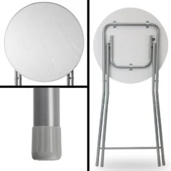 Stehtisch Weiß Holzdekor Ø60cm Klappbar -GartenMeister Verkäufe 4529a8defde67f4505bd3192e71a446b de 108092d 7 1