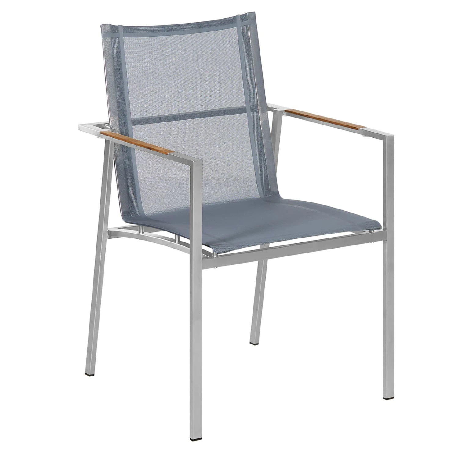 Gartenstuhl Monza 4er-Set Grau Stapelbar 2 Gartenstuhl Monza 4er-Set Grau Stapelbar – Bild 2