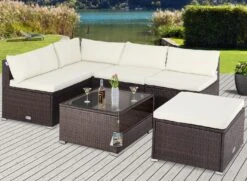 Polyrattan Ecklounge Braun/Creme Dicke Rückenpolster -GartenMeister Verkäufe 4b02aacad64039480ba42f05d23c36fb de 995173d 13 1