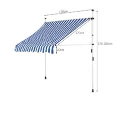 Klemmmarkise Blau/Weiß 150cm 15 Klemmmarkise Blau/Weiß 150cm -GartenMeister Verkäufe 4db09f1f9ecd0b104f1bb9e6ce44d2d3 de 108270d 6 1
