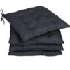 Sitzkissen 4er-Set Cozy Anthrazit