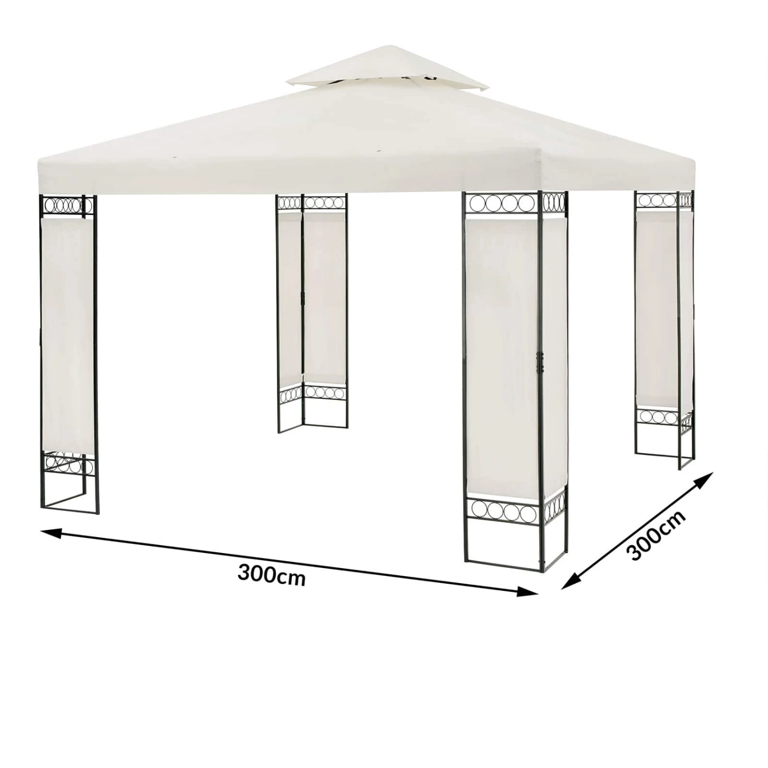 Pavillon Lorca Creme 3x3m 7 Pavillon Lorca Creme 3x3m – Bild 7