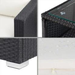 Polyrattan Ecklounge XXL Schwarz/Creme Inkl. Kissen -GartenMeister Verkäufe 52050a9fd37a6b8ee3eb24450242cc37 de 995172d 6 1