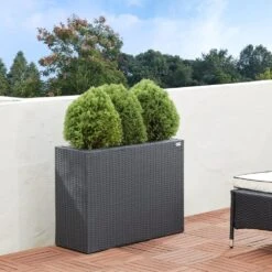 Polyrattan Blumentopf Schwarz 83x30,5x60cm -GartenMeister Verkäufe 5205a137bf40301c3d48bfb38db3e603 de 106639d 10