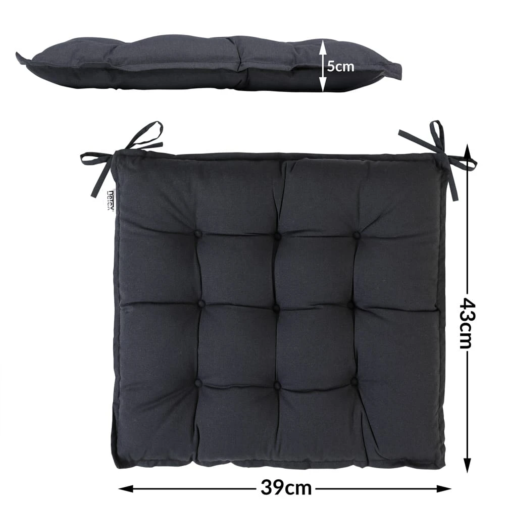 Sitzkissen 6er-Set Cozy Anthrazit 7 Sitzkissen 6er-Set Cozy Anthrazit – Bild 7