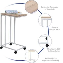 Beistelltisch Weiß 50x35x65/70cm Mit Rollen -GartenMeister Verkäufe 5531d327be07330b53be7c80c2e4c6ee de 108648d 3 1 1