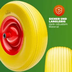 Schubkarrenrad Gelb PU-Schaum Inkl. Achse -GartenMeister Verkäufe 5745161375f0d7c6ff91463281349a94 05 101617 on dts web low de