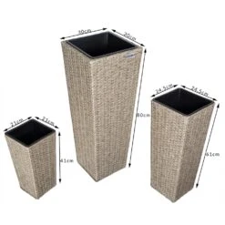 Polyrattan Blumentopf 3er-Set Creme -GartenMeister Verkäufe 57b1ab0a7ccee44b39f7b66f2bf1608b de 106646d 7