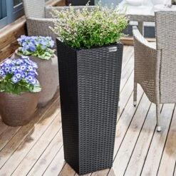 Polyrattan Blumentopf 3er-Set Schwarz -GartenMeister Verkäufe 58ddbd3bf26a8a9d9ad3eaca3c9ae7c8 de 106644g