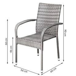 Polyrattan Stapelstuhl Comfort 4er-Set Grau -GartenMeister Verkäufe 595647f263a4d287bb0fc08697690f1a de 108675d 3 1 1