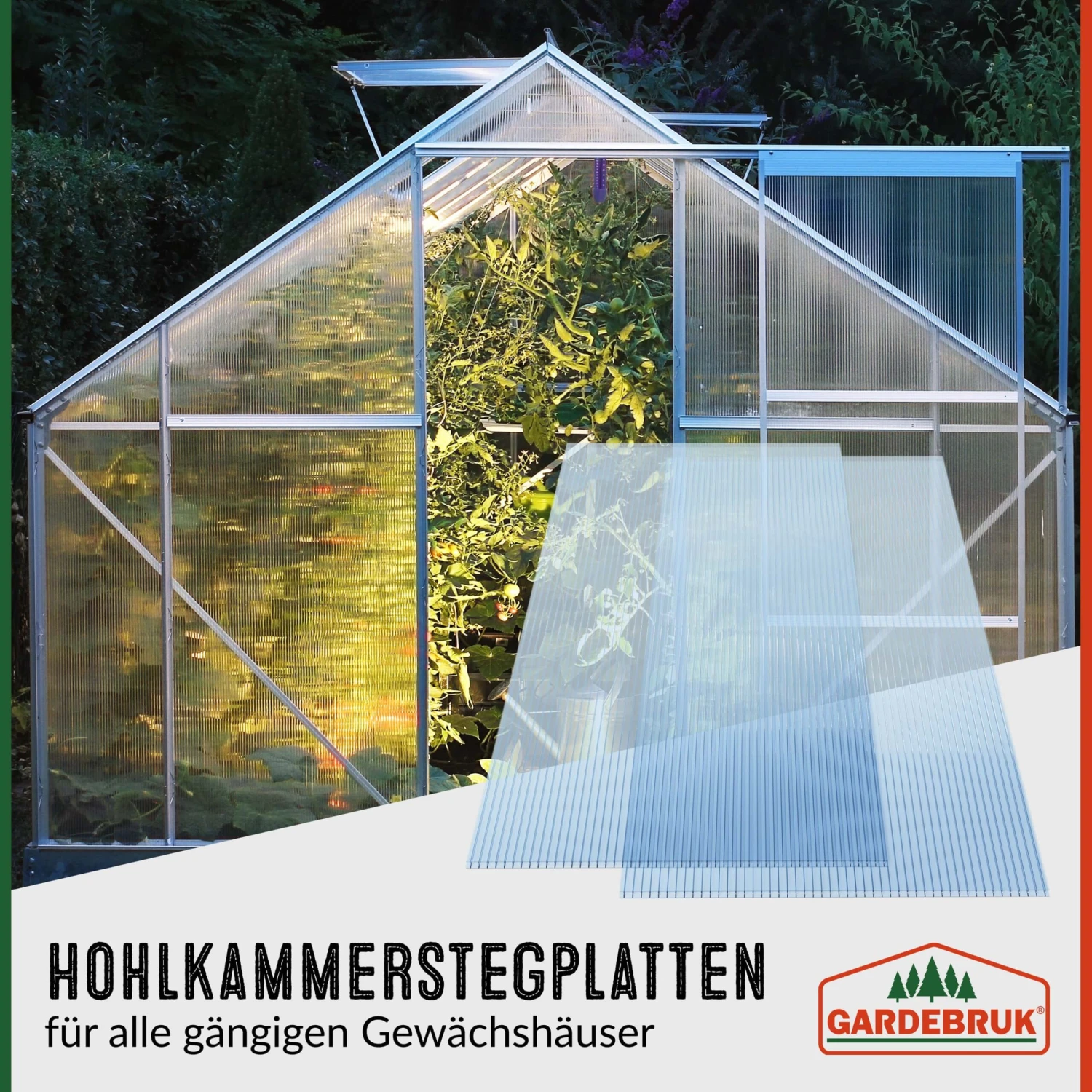 Hohlkammerstegplatten 14er-Set Transparent 10,25m² 7 Hohlkammerstegplatten 14er-Set Transparent 10,25m² – Bild 7