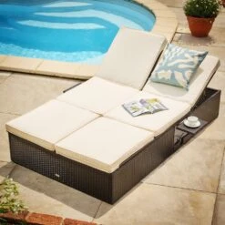Polyrattan Sonnenliege Schwarz/Creme 196x116x38cm Verstellbar -GartenMeister Verkäufe 5b17f2f4b738b6fce91bab1a94cff541 de 992855d 12 1