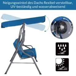 Hollywoodschaukel Atlantik Blau Mit Sonnendach -GartenMeister Verkäufe 5ea7fbf5169a2d095f834e6892a7b65f de 107953d 5