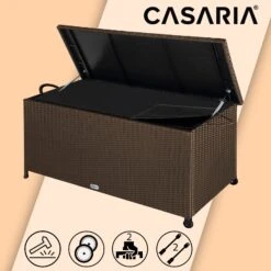 Polyrattan Auflagenbox Braun 122x56x61cm Rollen -GartenMeister Verkäufe 5f180116a3f9aa87bad3a596d303a8a0 de 103761d 20 1