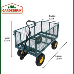 Transportwagen Grün 114x52x64cm 550kg -GartenMeister Verkäufe 6065b7845d266362366a2b7401567274 de 101631d 18