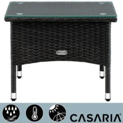 Polyrattan Beistelltisch Schwarz 50x50x45cm -GartenMeister Verkäufe 628cc707a0c4057405d688aff4ed69dc de 102763d 2 1 1