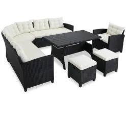 Polyrattan Ecklounge Schwarz/Creme Inkl. Kissen -GartenMeister Verkäufe 634dc95c5e43548538ead03728a8f6e0 de 994857d 1 1 1