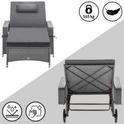 Polyrattan Sonnenliege Grau/Anthrazit 193x90x43cm -GartenMeister Verkäufe 671118f9fae1f0a8df99cbc029623b66 de 995630d 13 1