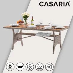 Polyrattan Gartentisch Takeo Creme 190x90x74cm Akazie 14 Polyrattan Gartentisch Takeo Creme 190x90x74cm Akazie -GartenMeister Verkäufe 6731f89a03e8f9893dfb09199e84eaea de 995698d 03 1