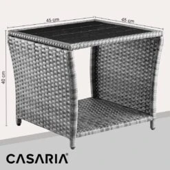Polyrattan Beistelltisch Vedis Grau 45x45x40cm 15 Polyrattan Beistelltisch Vedis Grau 45x45x40cm -GartenMeister Verkäufe 6745442a4b00bbf3d064c79acd2d21a9 de 109511d 01 1
