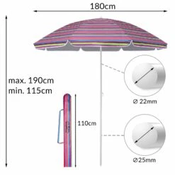 Sonnenschirm Cyprus Bunt 180cm Neigefunktion 11 Sonnenschirm Cyprus Bunt 180cm Neigefunktion -GartenMeister Verkäufe 67fcb60eb0a5b056e483aef4fb94ec76 2