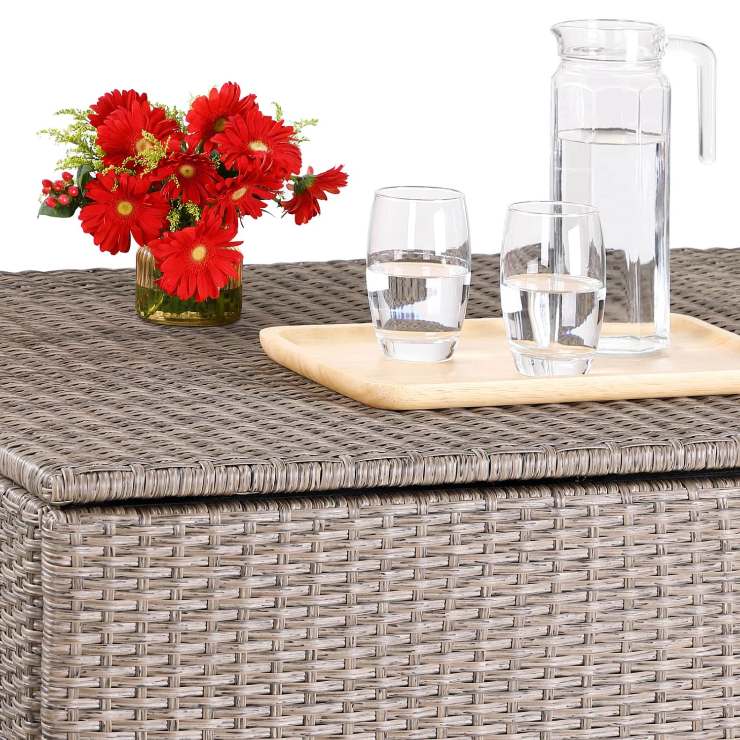 Polyrattan Auflagenbox Creme 318L 8 Polyrattan Auflagenbox Creme 318L – Bild 8