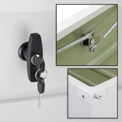 Abschließbare Auflagenbox Weiß Metall -GartenMeister Verkäufe 6c6f54592dc2fa4c9833cab6253e61f3 de 108581d 9