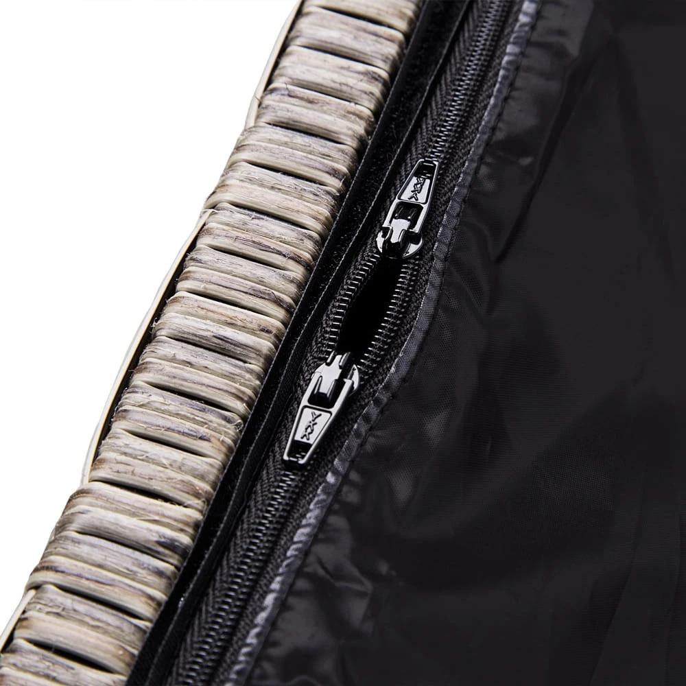 Polyrattan Auflagenbox Creme 122x56x61cm Rollen 5 Polyrattan Auflagenbox Creme 122x56x61cm Rollen – Bild 5