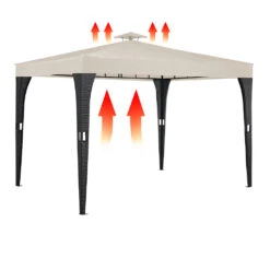 Polyrattan Pavillon Schwarz/Creme 3x3m -GartenMeister Verkäufe 6d2507dcf03f35b7296b15255e92ff02 de 992856d 7 1