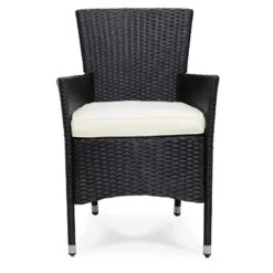 Polyrattan Gartenstuhl 4er-Set Schwarz/Creme Stapelbar -GartenMeister Verkäufe 6d3e3bfa1329ca4f609f4955ee110129 de 109139d 12 1