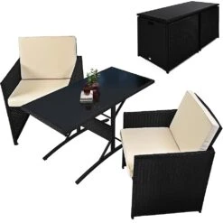 Polyrattan Garten-Sitzgruppe Patio 3-tlg. Glasplatte -GartenMeister Verkäufe 6d67edbb547d7c80f2180f746a447761 de 991497g5 1