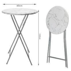 Stehtisch 2er-Set Weiß Marmoroptik Ø60cm Klappbar -GartenMeister Verkäufe 6de91253a3c31a619ebe0beed4682803 de 107835d 12 1