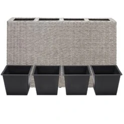 Polyrattan Blumenkasten Creme 95x27x60cm -GartenMeister Verkäufe 6e591b2b64473acb100b805820ab47fd de 108079d 1