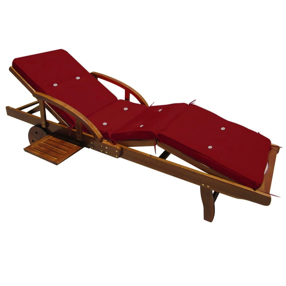 Auflage Sunlounger Rot 195x55x5cm 1 Auflage Sunlounger Rot 195x55x5cm