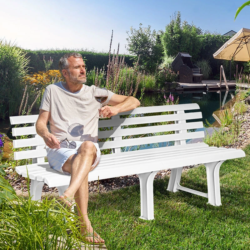 Gartenbank Orchidea Weiß 145x49x74cm 3 Gartenbank Orchidea Weiß 145x49x74cm – Bild 3