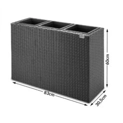 Polyrattan Blumentopf Schwarz 83x30,5x60cm -GartenMeister Verkäufe 6f8597088787735c26f37a8fca3d95b6 de 106639d 8