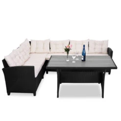 Polyrattan Lounge-Set Schwarz/Creme WPC Tischplatte 20 Polyrattan Lounge-Set Schwarz/Creme WPC Tischplatte -GartenMeister Verkäufe 70466264bafa09d9f91e5c7a015fe43f de 992849d 2 1