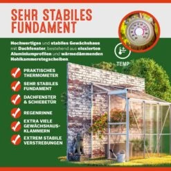 Alu Beistellgewächshaus 190x122x202cm Mit Fundament -GartenMeister Verkäufe 734a1eb57112678593a10228d703172f 02 991464 on fs m amz low de 1