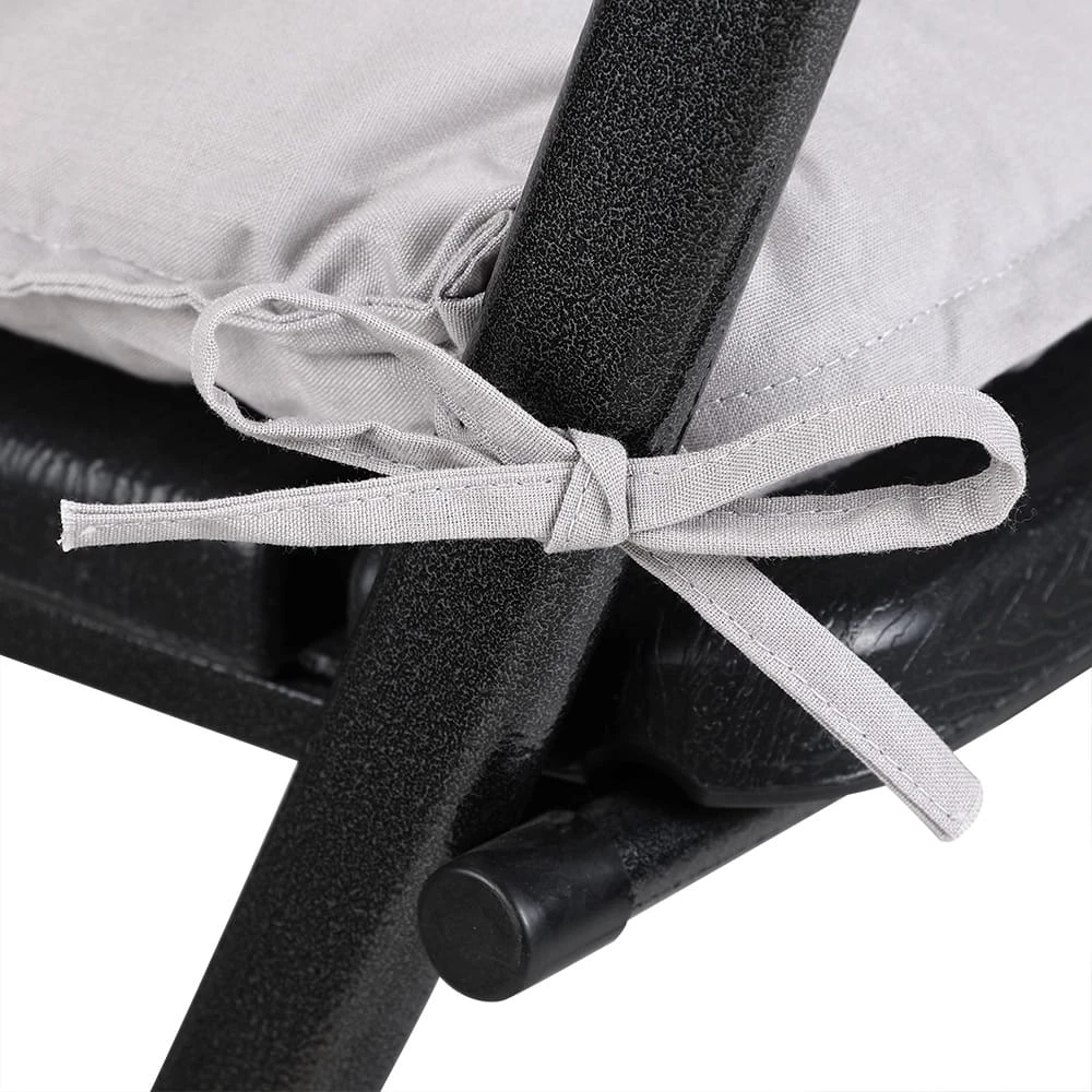 Sitzkissen 4er-Set Hellgrau 40x40x8cm 3 Sitzkissen 4er-Set Hellgrau 40x40x8cm – Bild 3