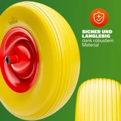 Schubkarrenrad Gelb PU-Schaum Inkl. Achse -GartenMeister Verkäufe 754791370e2cdbd2d2bbe228df5189ad 05 101617 on dts amz high de
