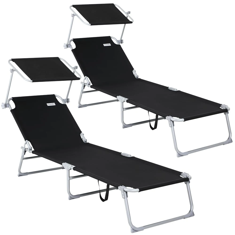 Sonnenliege Hawaii 2er-Set Anthrazit Alu 195x60x30cm 1 Sonnenliege Hawaii 2er-Set Anthrazit Alu 195x60x30cm