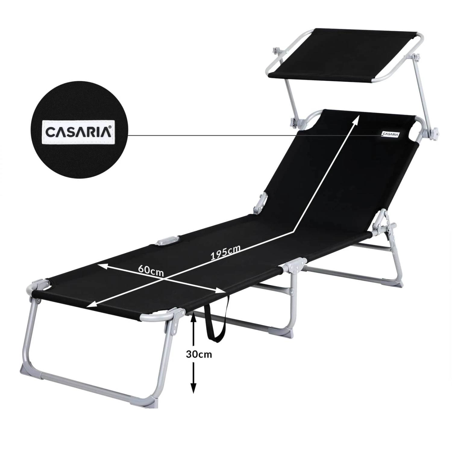 Sonnenliege Hawaii 2er-Set Anthrazit Alu 195x60x30cm 8 Sonnenliege Hawaii 2er-Set Anthrazit Alu 195x60x30cm – Bild 8