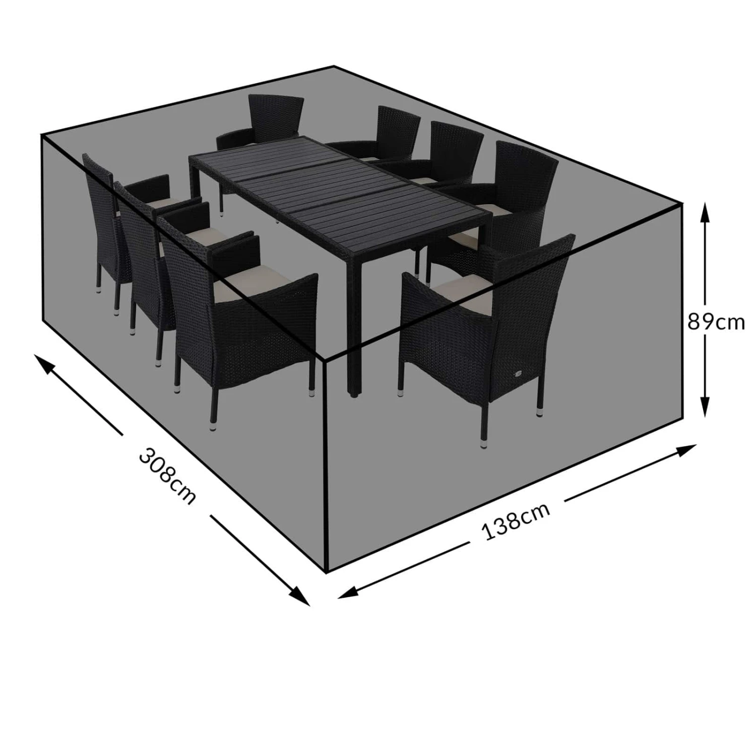 Abdeckung Sitzgarnitur Grün 308x138x89cm 9 Abdeckung Sitzgarnitur Grün 308x138x89cm – Bild 9