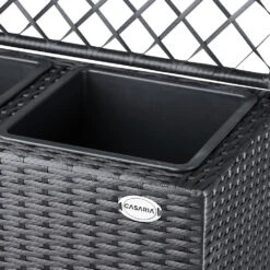 Polyrattan Blumenkasten Mit Rankgitter Schwarz -GartenMeister Verkäufe 7a919946fe19ffef3d162f0ca64124de de 108065d 3 1