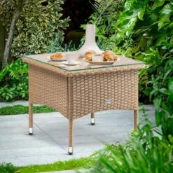 Polyrattan Beistelltisch Grau-Beige 50x50x45cm -GartenMeister Verkäufe 7aed55a41fcbf1d5c9a756fb2dedd3a3 de 108636d 2 1 1