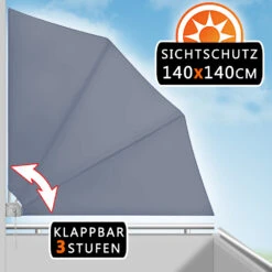 Balkonfächer Anthrazit 140x140cm Klappbar -GartenMeister Verkäufe 7af8b86132ac7c8bad8a5c47e06c0e13 de 104406g