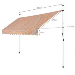 Klemmmarkise Orange/Schwarz/Weiß 400cm -GartenMeister Verkäufe 7cbcc6956fcc0beee64f0be20920a61d de 108281d 6 1