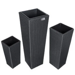 Polyrattan Blumentopf 3er-Set Schwarz -GartenMeister Verkäufe 80d4d120e6e09d7c21bd34c8b6a7b049 de 106644d 7