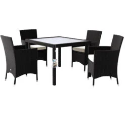 Polyrattan Garten-Sitzgruppe Bali 5-tlg. Schwarz 17 Polyrattan Garten-Sitzgruppe Bali 5-tlg. Schwarz -GartenMeister Verkäufe 81487f64f449df2b87133927525f22b4 de 993111a 3 1